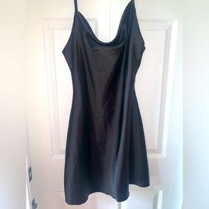 Shein Scoop Neck Silk Dress